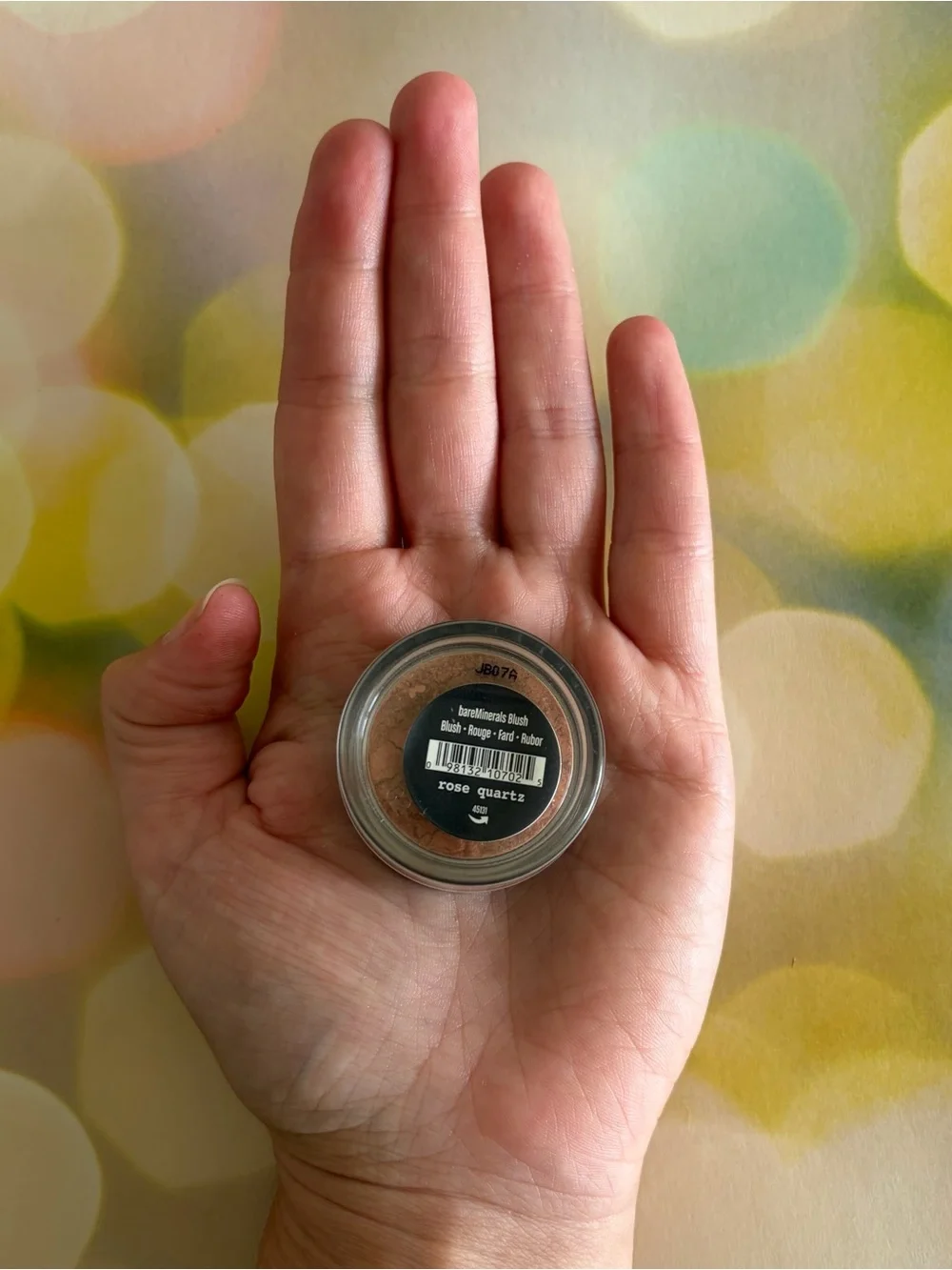 bareMinerals TRAVEL SIZE Blush in Rose Quartz - warm pink - small jar .57g